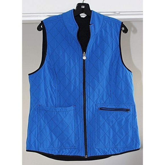 Black Noir Reversible Full ZIp Quilted Vest - Picture 4 of 9